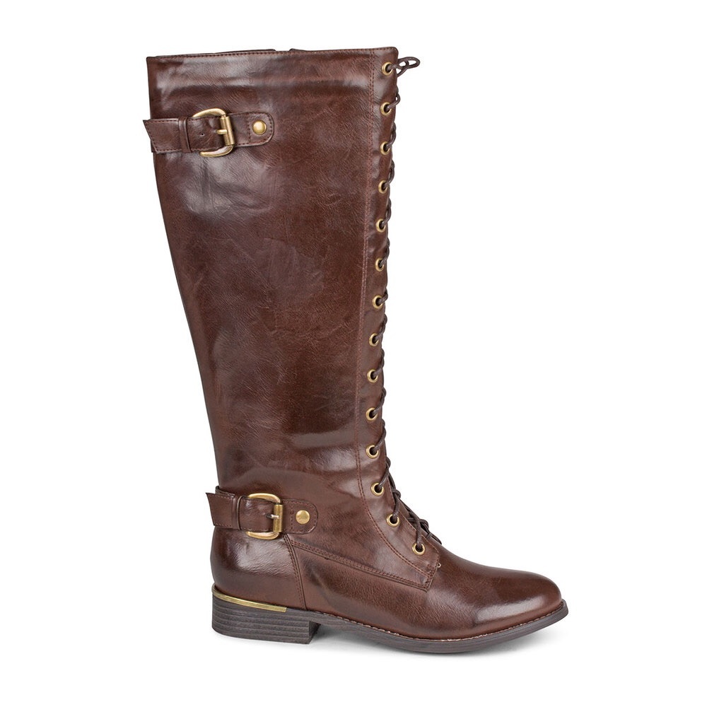 Wanted Cocktail Lace Up Boot Brown
